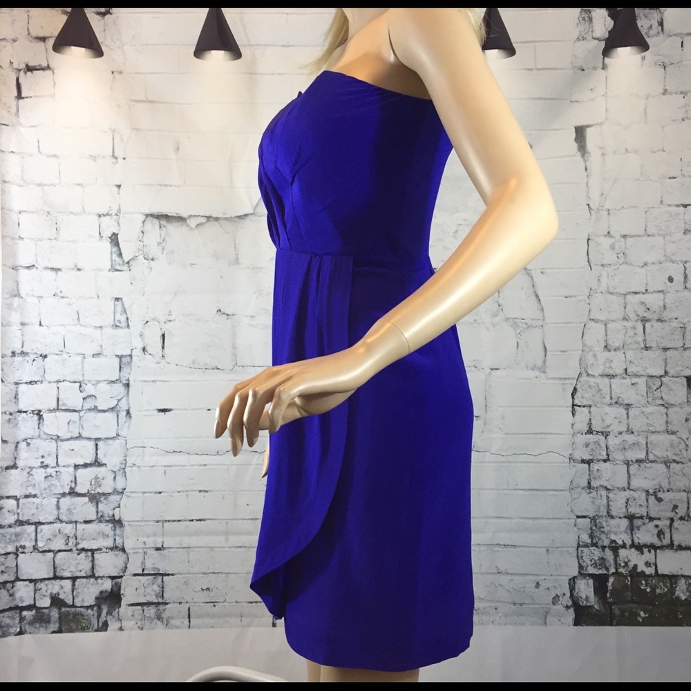 🆕 Yumi Kim Date Night Cobalt Blue Silk Dress - Picture 3 of 7